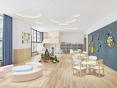 Modern Kindergarten Lego Room 3d model