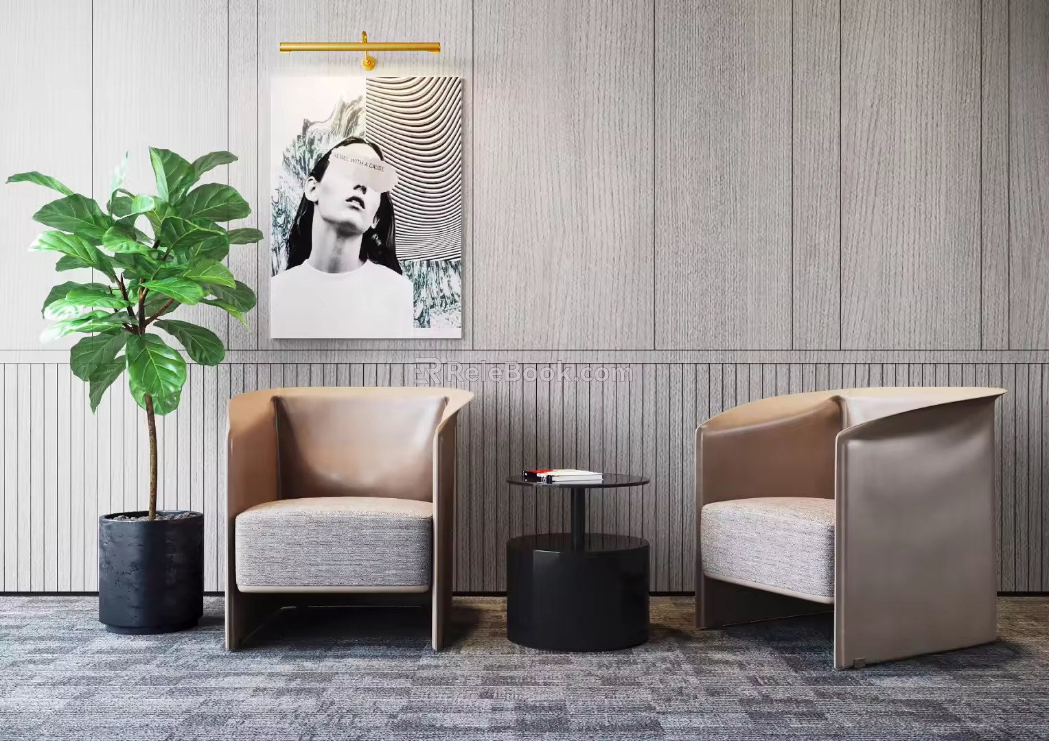 Modern Casual Sofa Combination Single Sofa Combination 3d model
