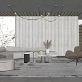 Modern Living Room Interior With Sofa Accent Chair Coffee Table Marble Wall And Chandelier