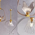 Modern Glass Pendant Lights With Gold Accents And Unique Transparent Shapes