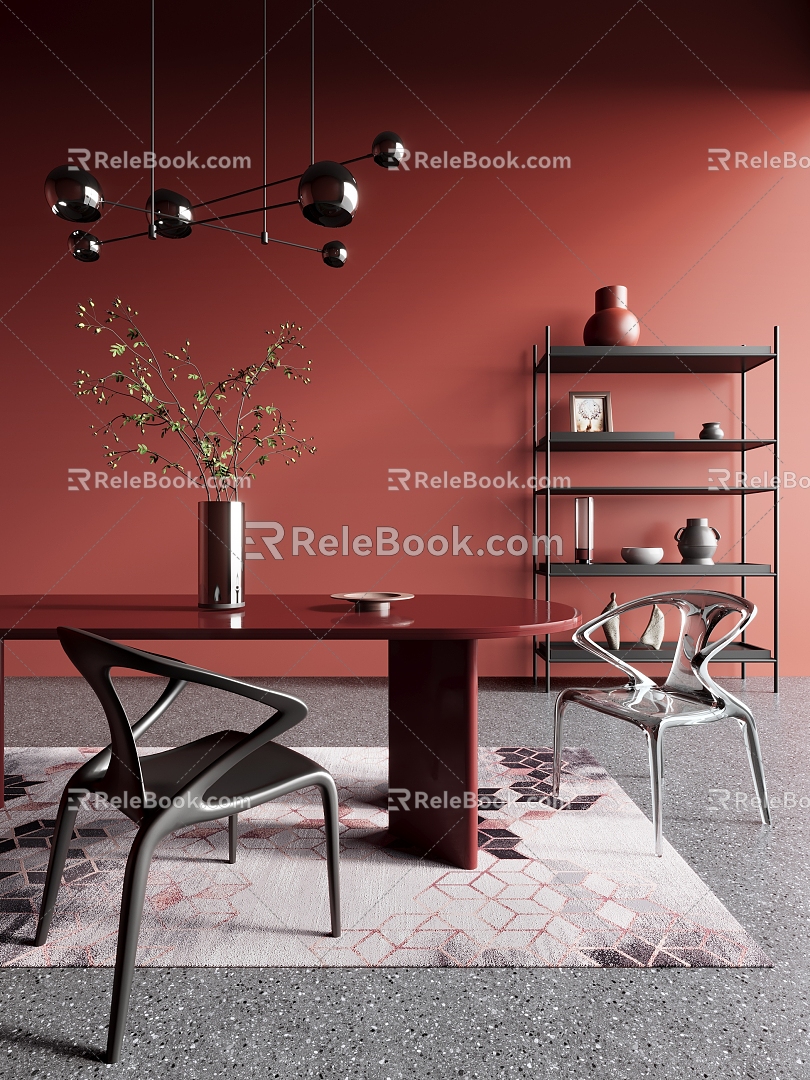 Dining Table and Chair Dining Table and Chair Combination 3d model