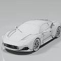 Stylish Sports Car With Gradient Purple Blue Exterior And Aerodynamic Body Design