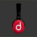 Computer Over Ear Headphones With Red Black Design And Comfortable Earpads