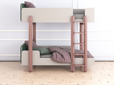 Modern Bed Up and Down Children's Solid Wood Bunk Bed model