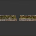 Rustic Wooden And Stone Wall Models With Mossy Surfaces And Sturdy Bases