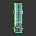 Silver Large Passenger Van With Multiple Windows And Modern Exterior Design 3d model