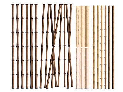 Bamboo Screen Decoration Bamboo Fence Railing Bamboo Screen Partition Bamboo Partition 3d model