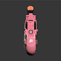 Pink Decorative Submachine Gun With Floral Patterns And Modern Design Elements 3d model