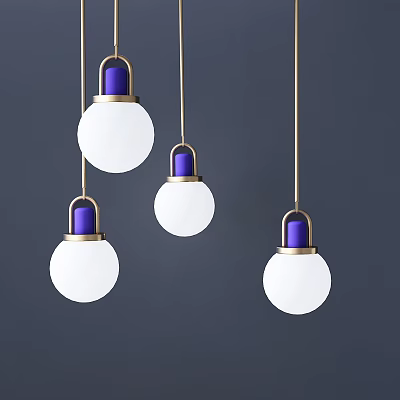 Modern chandelier light bulb chandelier 3d model