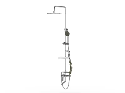 Modern shower with large shower 3d model