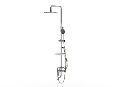 Modern shower with large shower 3d model