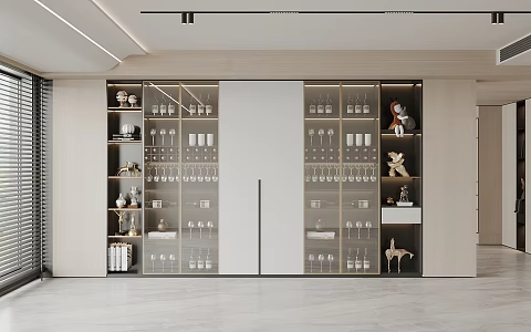 Modern Wine Cabinet 3d model