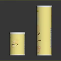 Colorful Potato Chips Cans In Red Green Yellow For Tasty Snack