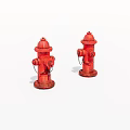 Two Red Fire Hydrants As Essential Public Safety Facilities In Urban Areas