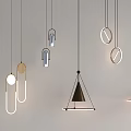 Bedside Chandelier Combination Chandelier 3d model