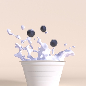 Splash of yogurt 3d model