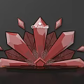 CAMUS Photo Check in Spot Featuring Red Geometric Crystal Decorative Structure 3d model