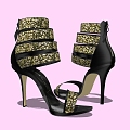 High-heeled shoes 3d model