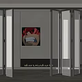Modern Folding Glass Doors For Interior Partition With Black Frames And Transparent Design