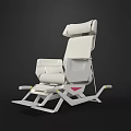 Modern Ergonomic Office Chair With High Back Adjustable Backrest And Sleek White Structure 3d model