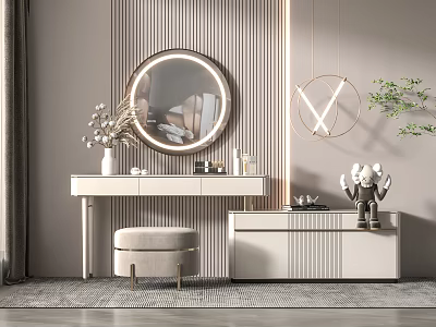 Light Luxury Dressing Table 3d model