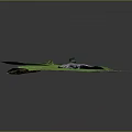 Crocodile Resting On Green Grassland Near Small Water Puddle In Natural Habitat