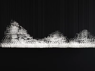 Artistic Modern Crystal Chandelier Featuring Layered Light Structures And Sparkling Hanging Elements 3d model