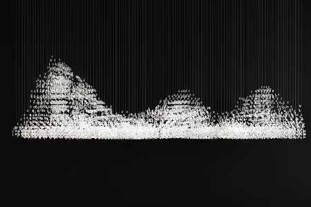 Modern crystal chandelier mountain crystal lamp 3d model