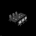 Modern Black Conference Table With Six Mesh Back Rolling Chairs And White Square Coasters