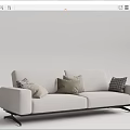 Modern double sofa 3d model