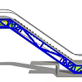 Modern elevator escalator 3d model