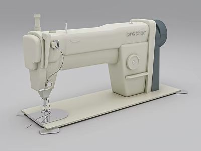 Brother White Industrial Sewing Machine Heavy Duty with Stable Base and Durable Design 3d model