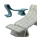 Sleek Modern Lounge Chair Designs In Blue And Gray Velvet For Interior Decor
