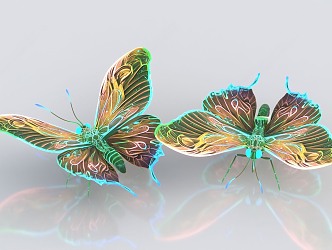 Modern Butterfly 3d model