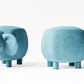 modern sofa stool elephant sofa stool 3d model