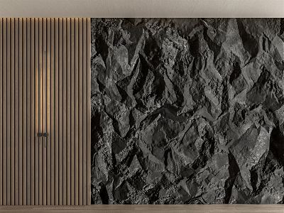 Modern background wall rubble TV background wall model