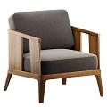 Modern Accent Chair with Wooden Frame Beige Fabric Upholstery Armrest and Multiple Color Options