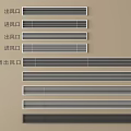 Air Conditioner Air Outlets With Various Designs Including Inlet And Narrow Space Types