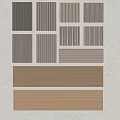 Different Wall Panel Styles Featuring Striped Patterns Wooden Textures And Neutral Tones 3d model
