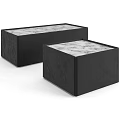 Modern Coffee Table Designs Featuring Marble Tops And Black Brown Frames 3d model
