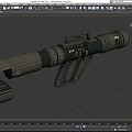 Bazooka Sci-fi Fire Cyberpunk Rocket Grenade Launcher RPG Air-to-Air Missile Low Face Number Low Model Simple Model Game Movie Level 3d model