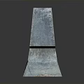 Durable Construction Block With White Central Area And Blue Side Panels