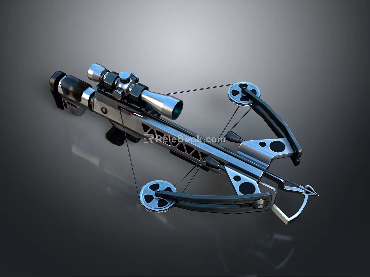 Crossbow Mechanical Crossbow Shift Bow and Arrow Shoot Far Equipment Weapons High-tech Crossbow 3d model