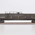 Black Railway Tank Car With Ladder Railing And Number MLX 701884
