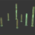 Architectural Columns Various Colored Designs With Carved Details And Ornate Bases