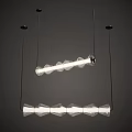 Modern Transparent Glass Pendant Lights With Geometric Shape Hanging Illuminated Design