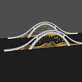 Modern Bridge Lighting Bridge 3d model
