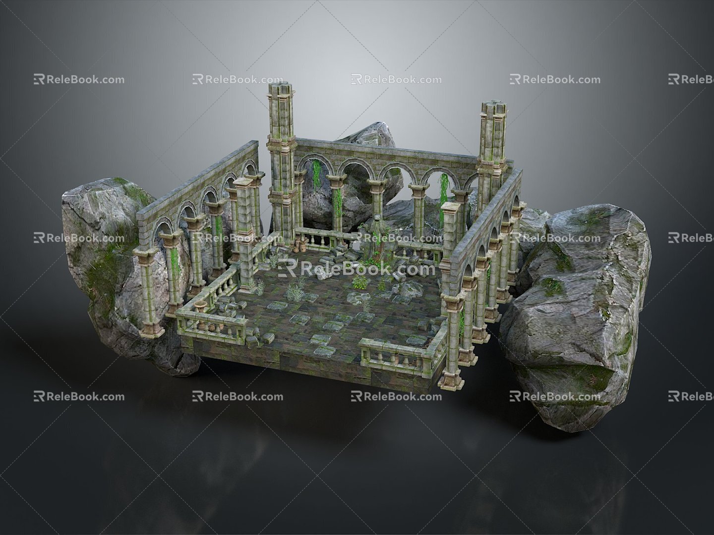 Historic Sites Historic Sites Ruins Castle Fortress Ancient Castle Ancient Ruins Realistic Model 3d model