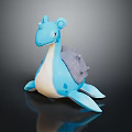 Cute Blue And White Stuffed Turtle Toy With Gray Shell Structure