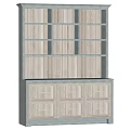 White Decorative Cabinet With Multiple Open Shelves And Drawers Modern Design